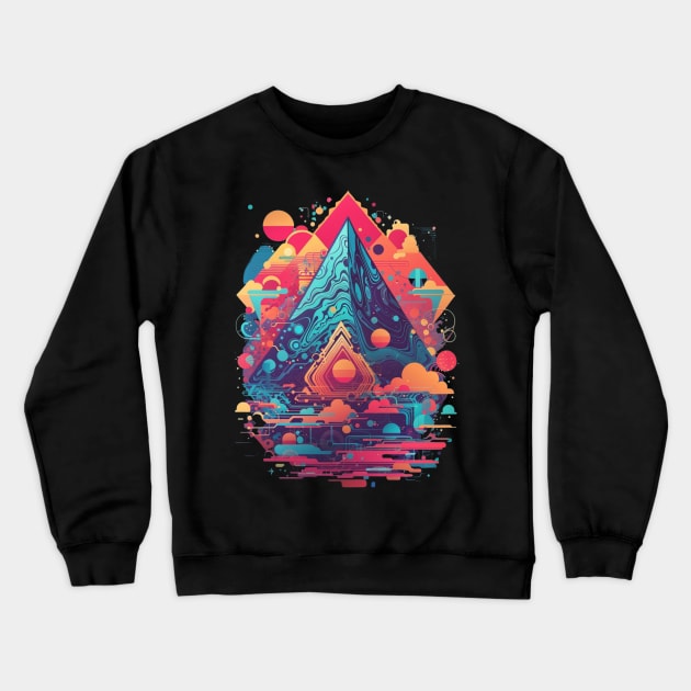 Abstract Geometric Design Crewneck Sweatshirt by Trip Tank